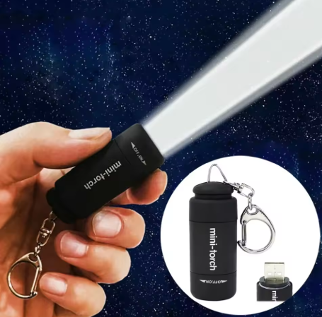FREE USB Rechargeable LED Keychain Flashlight